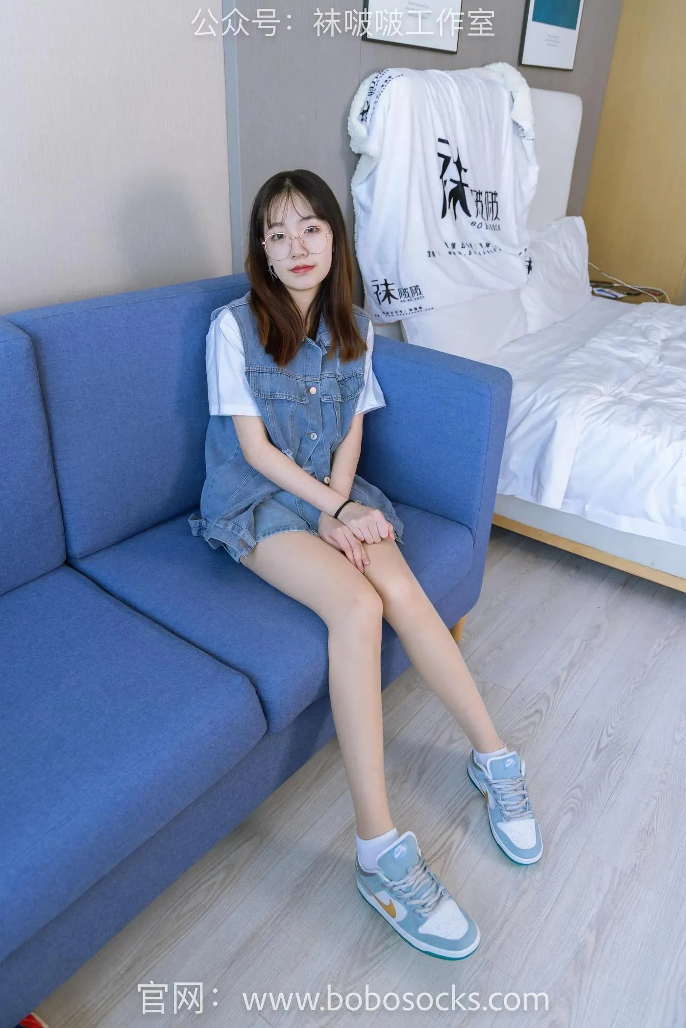 [BoBoSocks袜啵啵]NO.123 小甜豆-板鞋、白棉袜、肉丝 [140P]插图7